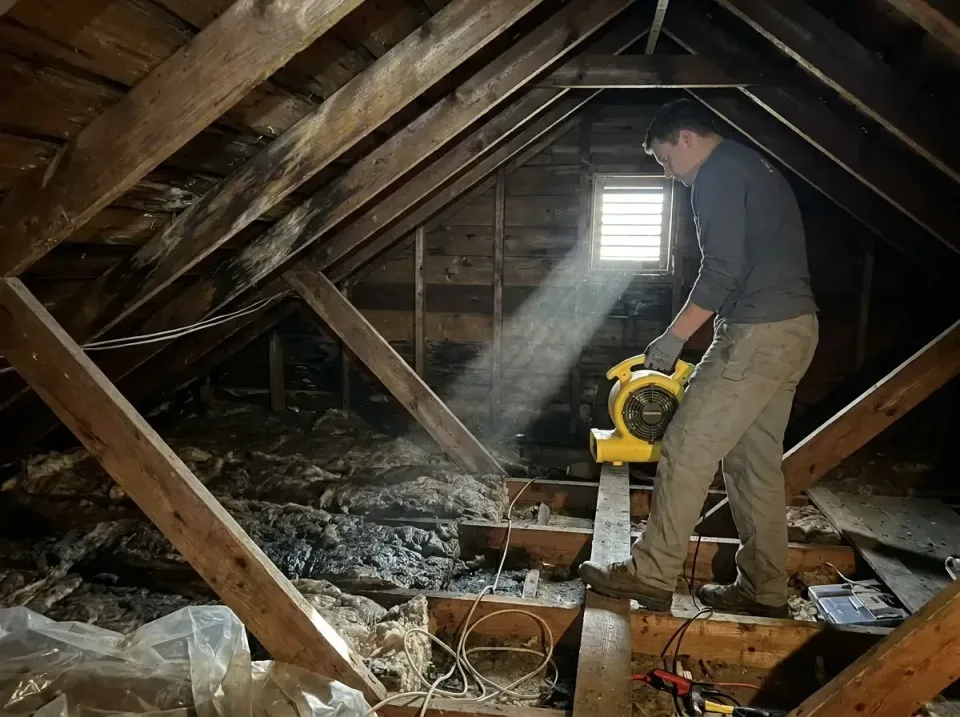 attic-water-damage-drying-proc-007 — frequently asked questions, Emergency Water Extraction & 24/7 Flood Response in Bingham…